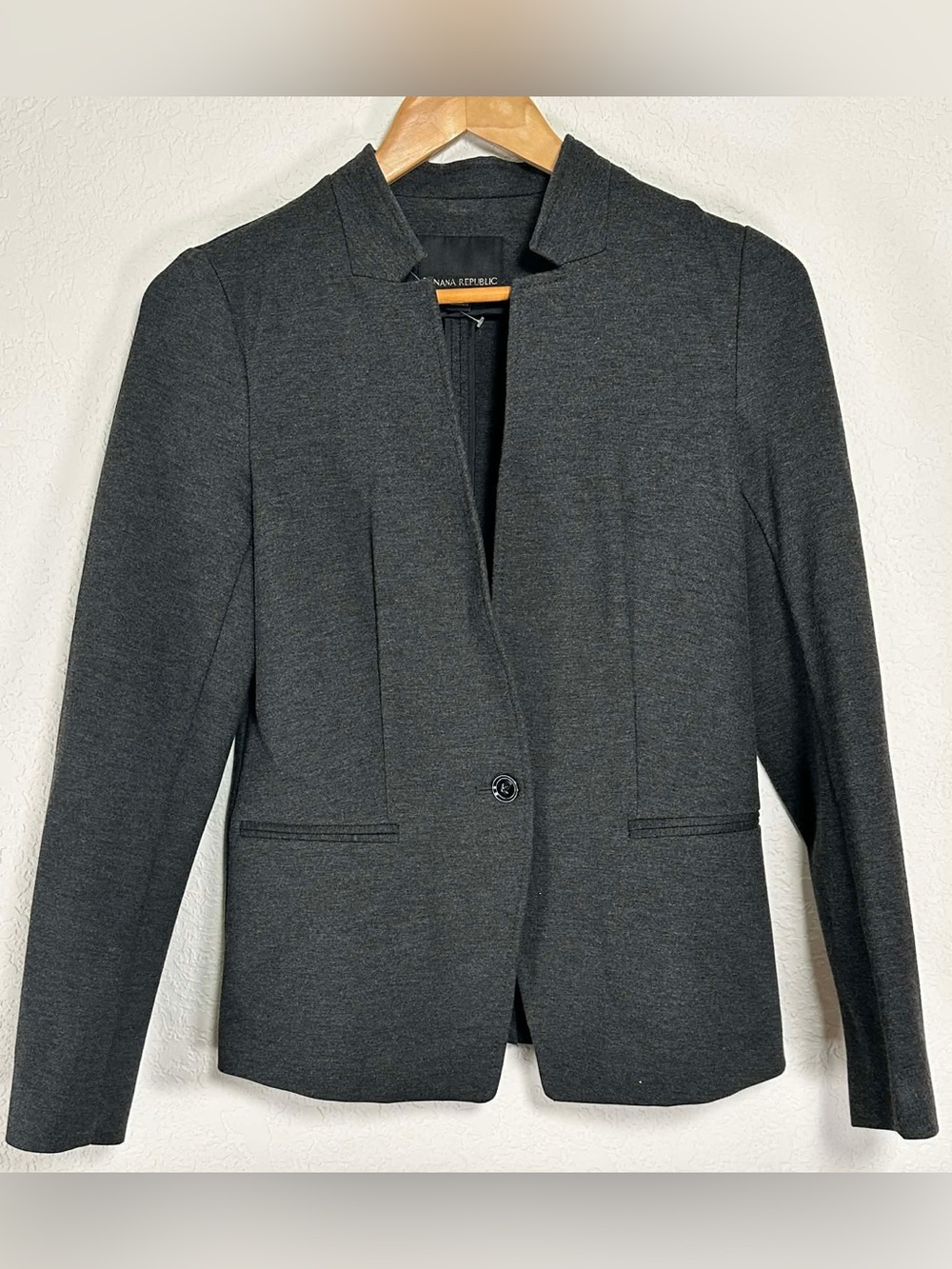 Banana Republic Charcoal Gray Single-Button Women's Blazer
